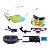 Sport Sunglasses With 5 Interchangeable Lenes for Men/Women Outdoors UV Protection Cycling, Running, Climbing