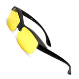 Night Vision Fit Over Glasses by Ideal Eyewear, Yellow Lens Polarized Night Driving Glasses