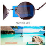Retro Round John Lennon Polarized Sunglasses Small Metal Frame Hippie Sun Glasses