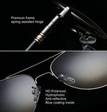 MB209 58mm Polarized Aviator Sunglasses