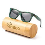 Bamboo Wood Polarized sunglasses For Men&Women Retro Style Red UV400
