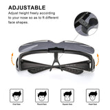 Wrap Around Polarized Sunglasses - Fit Over Prescription Rx Glasses/Myopic Glasses/Reading Glasses/Presbyopic Glasses