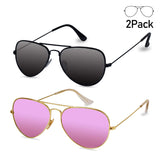 G Sunglasses for Men Women Aviator Polarized Metal Mirror UV 400 Lens Protection