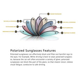 Polarized Aluminum Sunglasses for Unisex Metal Temples 53mm UV400