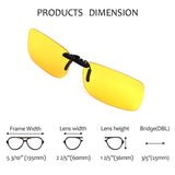 Clip-on Flip up Sunglasses for Men and Women Night Vision Driving Fishing Outdoor Glasses Polarized