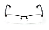 Men Half Rimless Rectangular Non-prescription Glasses Frame Clear Lens Eyeglasses TR90
