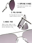 Aviator Sunglasses Unisex Flat Lens Mirrored Metal Classic Shades DSR003