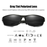 Polarized Sunglasses Sport Wrap Metal Frame 64mm