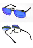 Mens&Womens Retro Polarized Clip on Flip up Plastic Sunglasses