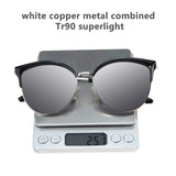 Semi Rimless Classic Polarized Sunglasses for Women Metal&TR90 Frame JE015