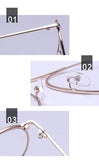 Classic Metal Aviator Clear Lens Glasses Frame Eyewear