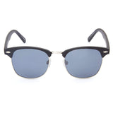 Classic Half Frame Polarized Semi-Rimless Clubmaster Sunglasses (NEERD)