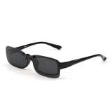 Rimless Rectangle Clip on Sunglasses Lightweight Polarized Eyeglasses Men Women
