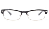 Newbee Fashion Unisex Classic Clubmaster Half Frame Stylish Designer Inspired High Fashion Spring Temple Clear Lens Eye Glasses