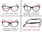4-Pack Large Lenses Reading Glasses with Spring-Hinges