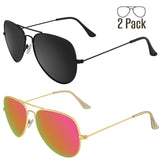 G Sunglasses for Men Women Aviator Polarized Metal Mirror UV 400 Lens Protection