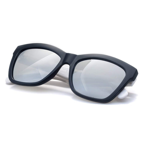 Unisex Street Fashion Sunglasses Square Frame Mirror Lenses For Small Face
