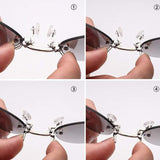 Retro Round Clip On Nose Matrix Movie rimless sunglasses men
