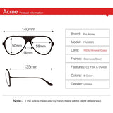 Classic Aviator Sunglasses for Men Women 100% Real Glass Lens
