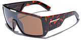 Oversized Flat Top Men's Sunglasses Shield Style