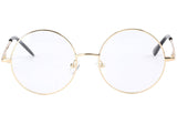 Retro Round Prescription ready Metal Eyeglasses Frame (Large Size)