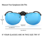 Clip on Sunglasses for Prescription Glasses, Flip Up Rimless Anti Glare Polarized Lens for Driving Fishing