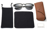 Mens Wayfarer Sunglasses Polarized, Retro Half Frame Design, UV400 protect Your Eyes and Anti Glare