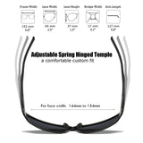 Polarized Sunglasses Sport Wrap Metal Frame 64mm