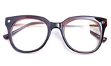 Classic Round Horn Rimmed Eye Glasses Clear Lens Oval Non Prescription Frame