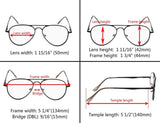 4-pack Pilot Style Reading Glasses with Spring Temples Include Sun Readers