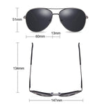 Aviator Polarized Metal Sunglasses 100% UV Protection Square Retro Driving Polarized Sun Glasses