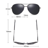 Aviator Polarized Metal Sunglasses 100% UV Protection Square Retro Driving Polarized Sun Glasses