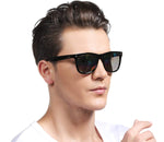 Best Value Retro Large Horn Rimmed Mirror Lens Wayfarer Polarized Sunglasses