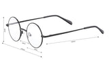Retro Round Prescription ready Metal Eyeglass Frame (Small Size)