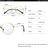 Non-prescription Round Clear Lens Glasses Circle Eyeglasses Frame