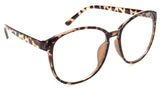 Oversized Big Round Horn Rimmed Eye Glasses Clear Lens Oval Frame Non Prescription