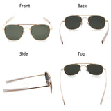 Aviator Sunglasses Polarized For Men Women Square Mirror Metal Frame Sun Glasses