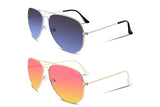 Retro Aviator Sunglasses Gradient Lens Men Women Brand Sunglasses B1100