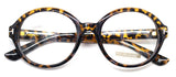 Classic Round Horn Rimmed Eye Glasses Clear Lens Oval Non Prescription Frame