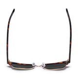 Semi Rimless Sunglasses for Women Men, Designer G15 Glass Lenses