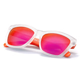 Unisex Street Fashion Sunglasses Square Frame Mirror Lenses For Small Face