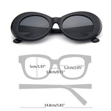Clout Goggles 2 Pack,  Bold Retro Oval Mod Thick Frame Sunglasses Round Lens