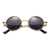 Vintage Hippie Retro Metal Perfect Round Small Frame Polarized Sunglasses 47mm