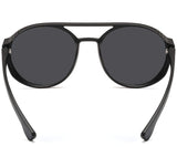 Aviator Round Sunglasses for Men and Women Steampunk Style Inspired Designed PC Frame