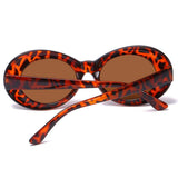 Clout Goggles,Oval Sunglasses Mod Thick Retro Frame Round Lens Kurt Cobain