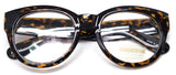 Classic Round Horn Rimmed Eye Glasses Clear Lens Oval Non Prescription Frame