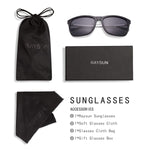 Unisex Square Polarized Sunglasses  Aluminum Temple Retro Driving Sun Glasses with Hinge Temple