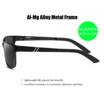 Polarized Sunglasses Wayfarer Al-Mg Metal Frame Lightweight Durable 60mm Large Size