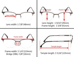 4-Pack Half-Rim Reading Glasses with Spring Hinges