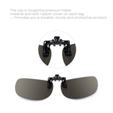 Polarized Clip-on Flip up Plastic Sunglasses Lenses Glasses Outdoor Driving Fishing Cycling